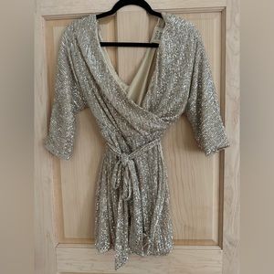 Red Dress Style Rack Sequin Mini Dress